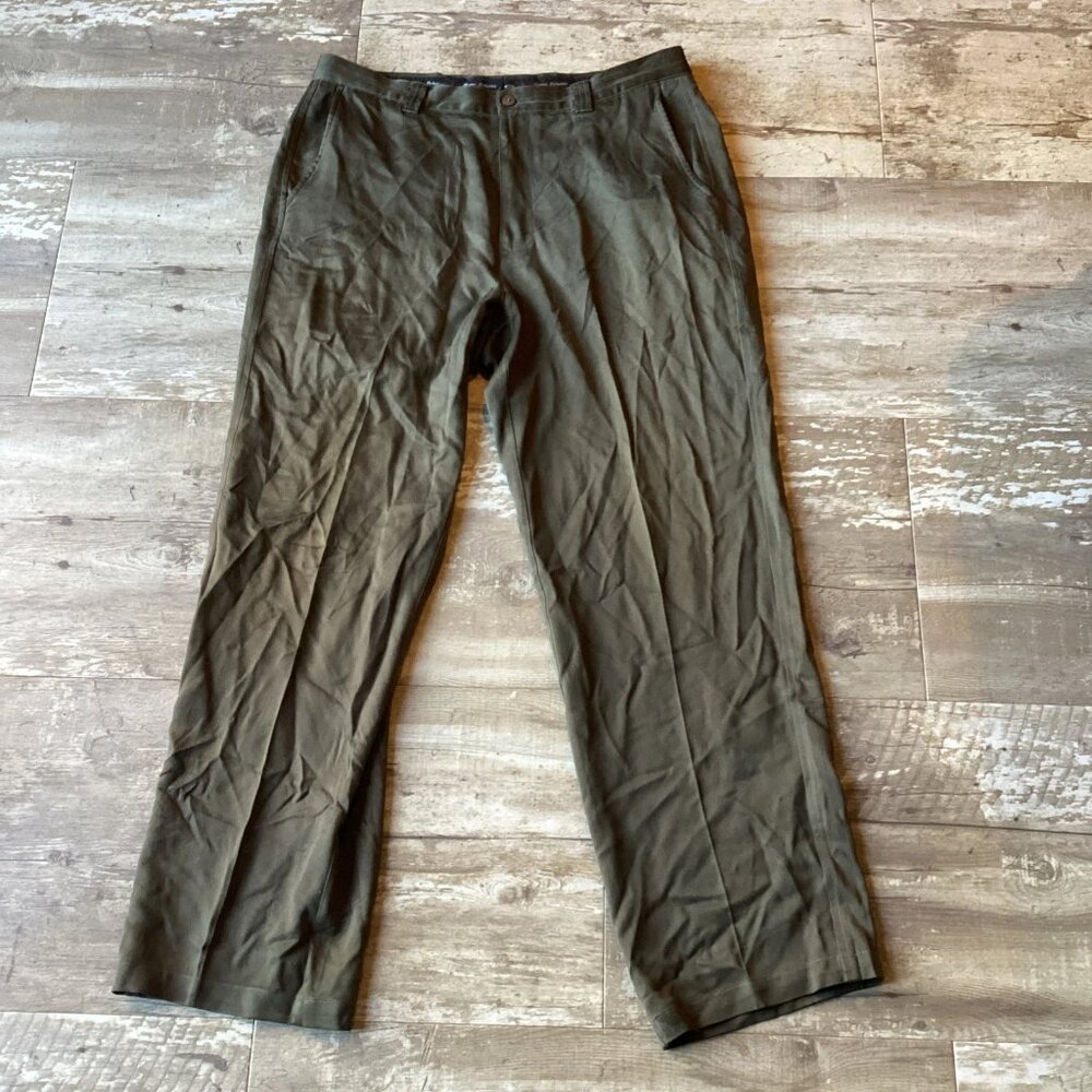 TOMMY BAHAMA Relax Olive 100% Silk Pants Men's 34x30